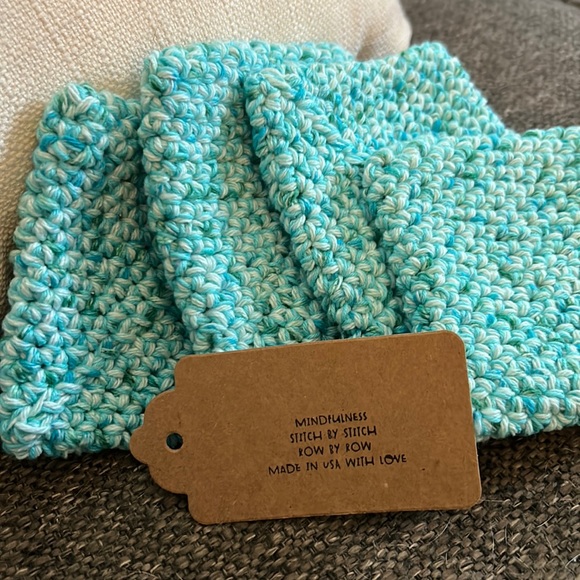 NWT 4 Coasters Made in USA with 100% recycled cotton! Perfect to use as trivet! - Picture 2 of 3